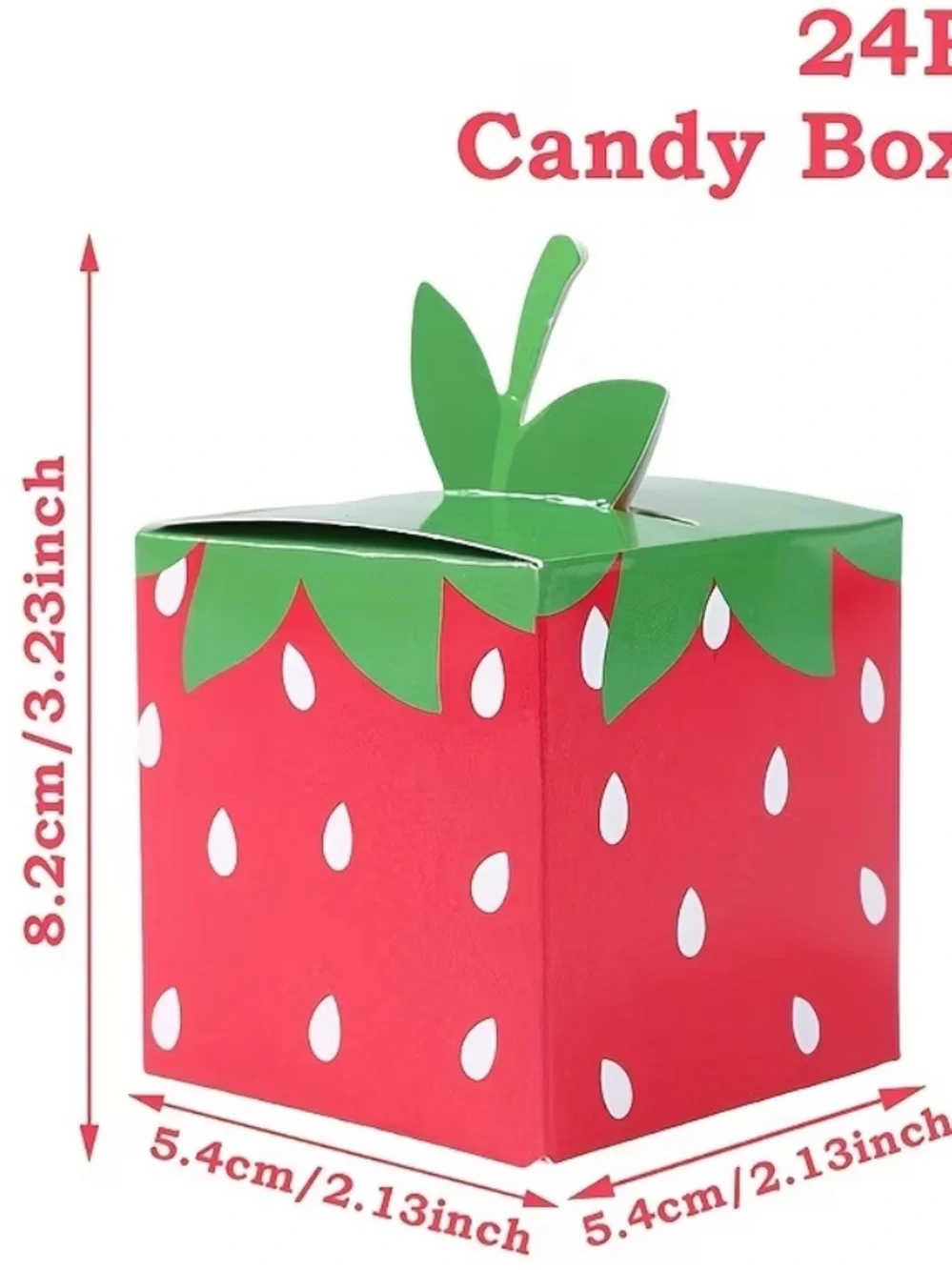 24 Strawberry Party Favor Boxes Candy Treat Gift Boxes Baby Shower Birthday 🍓